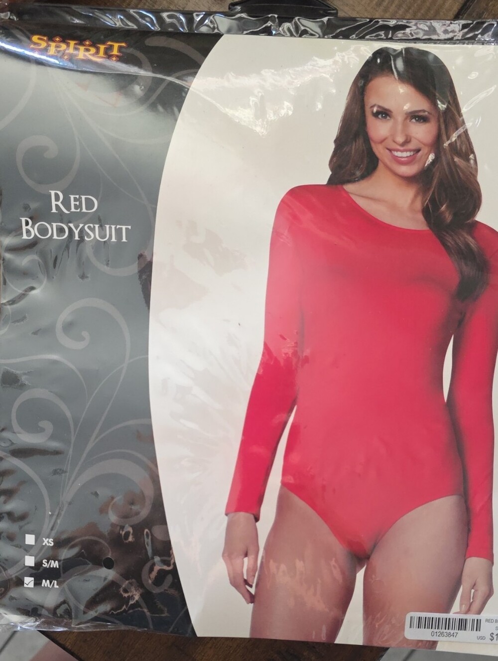 Spirit Women's DEVIL Red Long Sleeve Bodysuit